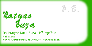 matyas buza business card